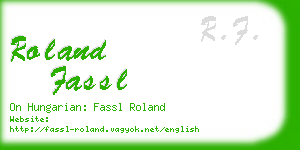 roland fassl business card